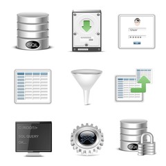 database vector icon set