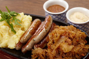 sausage with cabbage