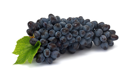 Fresh dark grape isolated on white background