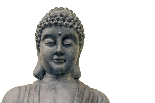 Japanese Zen Buddha Sculpture Front Closeup