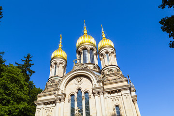 Fototapeta na wymiar Rosyjska prawosławna kapliczka Wiesbaden, Niemcy
