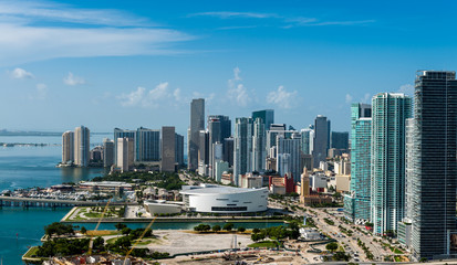 Aerial view of Downtown Miami - obrazy, fototapety, plakaty