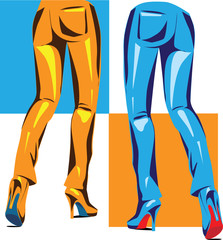 Sexy pants illustration