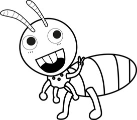 Ant vector paint by illustrator