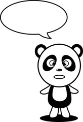 Baby panda vector