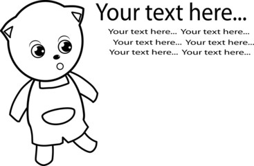 Bear vector paint by illustrator