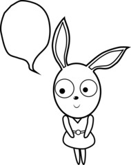 Rabbit vector paint by illustrator
