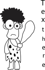 Stone age cartoon vector