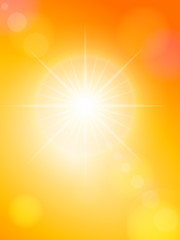 sunspot and orange sky