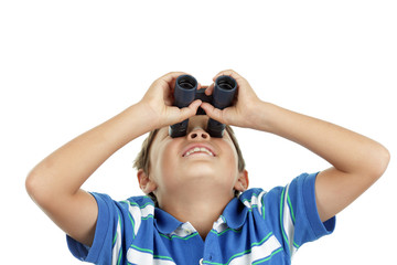 Boy and binoculars