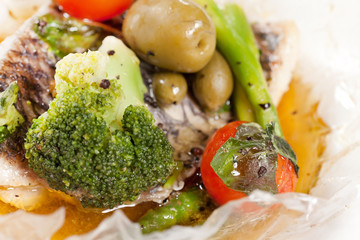 fish with vegetables