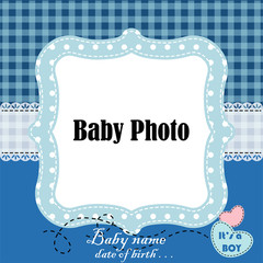 baby arrival card with photo frame