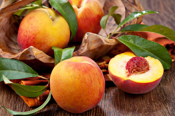 Fototapeta na wymiar fresh and sweet peach