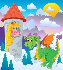 Peel and stick wall murals Castle Dragon topic image 1