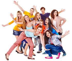 Obraz premium Group sport fan cheer for.