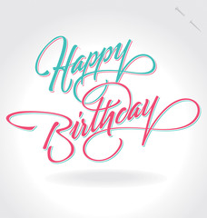 'happy birthday' hand lettering (vector)