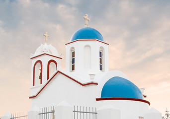 Santorini - Thira - Church with blue cupola
