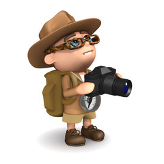3d Explorer with his SLR camera