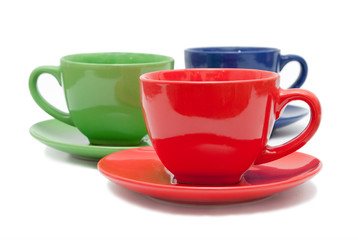 Three tea cups