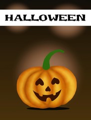 Halloween Banner and Jack-o-Lantern Pumpkins