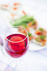 Red Wine With Snack