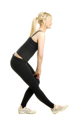 Fototapeta premium Woman working out isolated on a white background