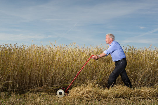 Businessman Reaping The Rewards