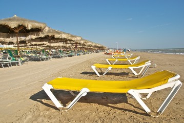 Lettini gialli da spiaggia
