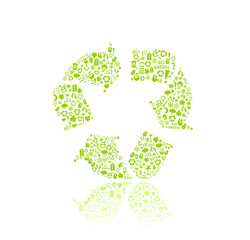 Recyple Silhouette Icon Sign