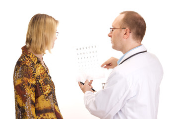  Patient by an ophthalmologist