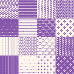 Seamless Geometric Pattern Set