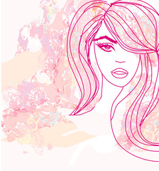 Abstract Beautiful Woman poster