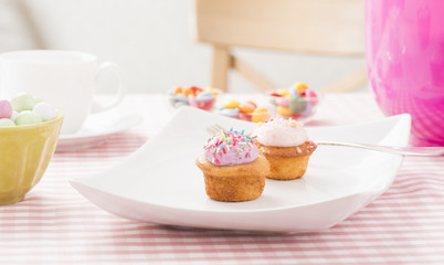 Party with cupcakes