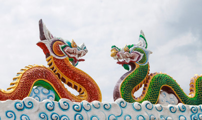 King of Naga at temple of Thailand