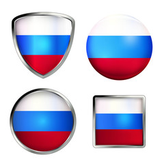 russland flag icon set