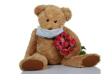 Teddybear with roses