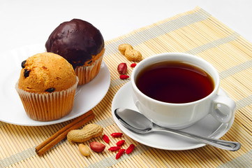 Coffee with cupcake