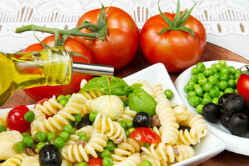Pasta salad with mozzarella