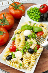 Pasta salad with mozzarella