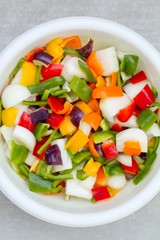 Fresh Pepper and Onions - Zoomed in