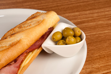 Bacon baguette
