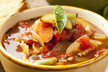 Hot Homemade Minestrone Soup