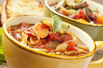 Hot Homemade Minestrone Soup