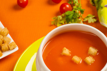 Portion of gazpacho