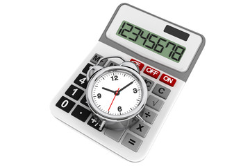 Calculator and alarm clock
