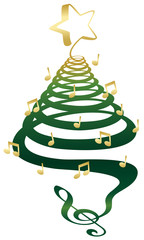 Naklejka premium Musical Christmas tree