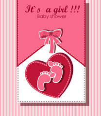 Beautiful card for baby girl
