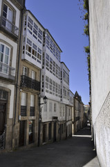 Calle de Santiago de Compostela sin gente
