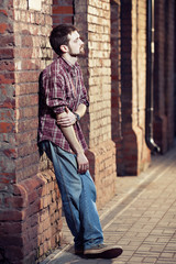Young man waiting for someone
