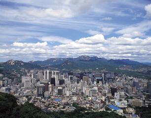 whole view of Seoul from Namsan